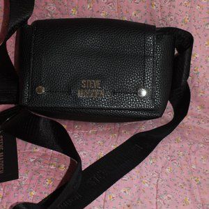 NWT Steve Madden Black Flap Crossbody Bag